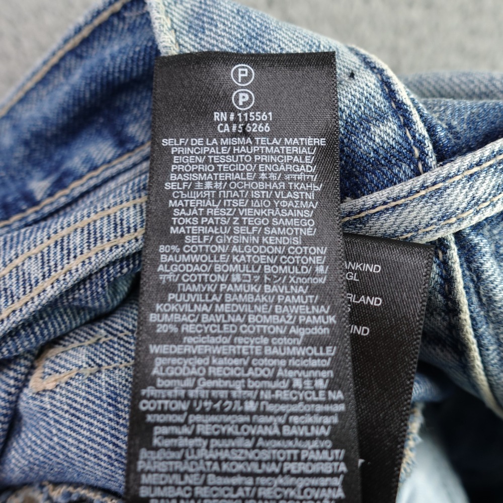 7 For All Mankind Jennifer Jeans Womens 27 Blue Studded High Rise Wide Leg - Picture 11 of 13